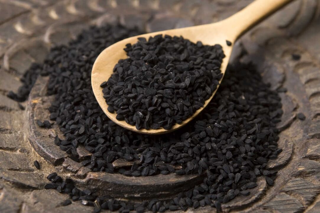 To destroy parasites, you need to eat a tablespoon of black cumin seeds on an empty stomach. 