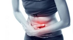 Abdominal pain with damage from ribbon worms