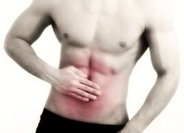 Abdominal pain with the injury of the sovereign